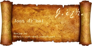 Jost Ábel névjegykártya
